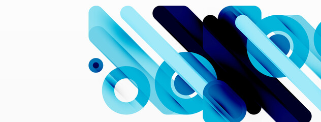 Lines geometric background. Stripes and rings composition business template for wallpaper, banner, background or landing