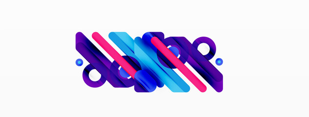 Lines geometric background. Stripes and rings composition business template for wallpaper, banner, background or landing