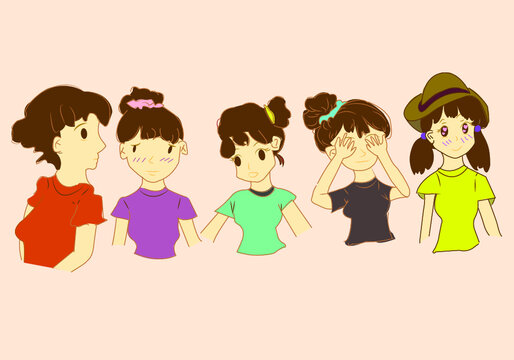 Various ordinary female characters.