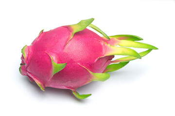Dragon fruit, pitaya isolated on white background.