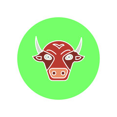 Bull animal Vector icon which is suitable for commercial work and easily modify or edit it

