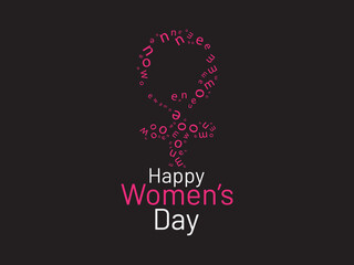 Happy womens day greeting pattern design