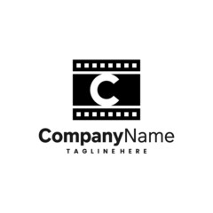 Obraz premium cinema vector logo design template