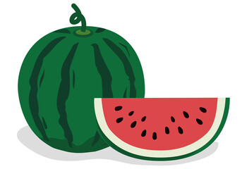スイカのイラスト