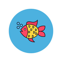 Fish Vector icon which is suitable for commercial work and easily modify or edit it

