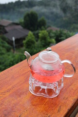 Thailand pink ginger hot tea set