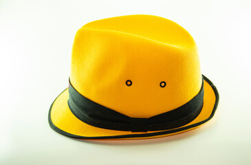 yellow hat isolated on white