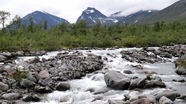 Swedens highest mountain range in the northern parts of sweden