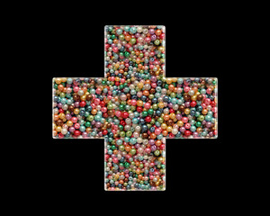 Doctor Health Nurse Cross Beads Icon Logo Handmade Embroidery illustration