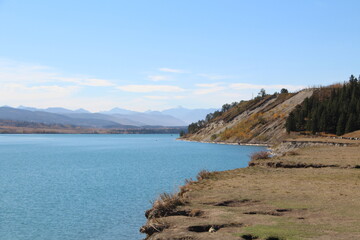 lake in the mountains in autumn