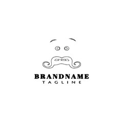 Creepy clown face design logo template icon creative illustration