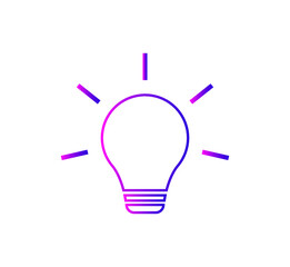 Light Bulb icon vector Idea sign solution, thinking concept gradient color template
