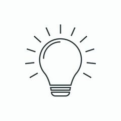 Light Bulb icon vector Idea sign solution, thinking concept colorful template
