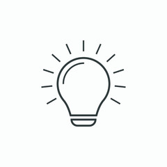 Light Bulb icon vector Idea sign solution, thinking concept colorful template
