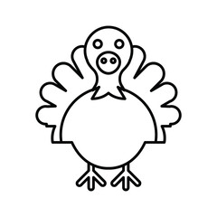 turkey animal Vector icon which is suitable for commercial work and easily modify or edit it

