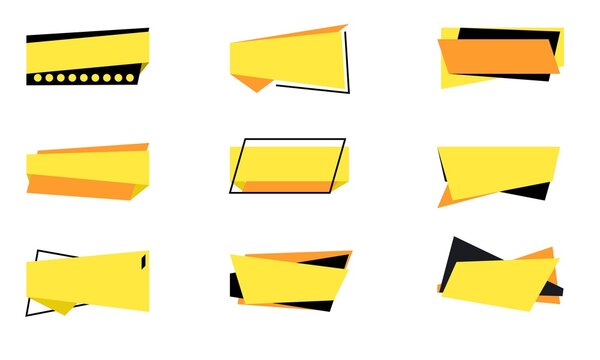 text holder collection set, unique, creative, attractive text box vector.