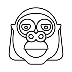 Gorilla animal Vector icon which is suitable for commercial work and easily modify or edit it

