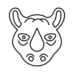 Rhino animal Vector icon which is suitable for commercial work and easily modify or edit it

