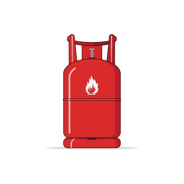 recommend clip art: Isolated red cylinder gas cartoon vector graphics