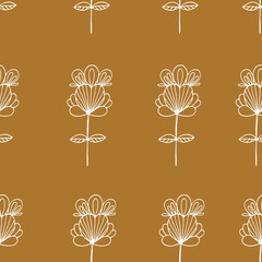 art deco seamless patern,  flower. Modern style print