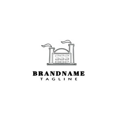 factory cartoon design logo template icon vector illustration