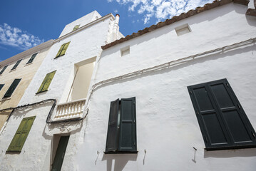 Traditional architecture in Alaior, a small city in Menorca, Balearic Islands, Spain