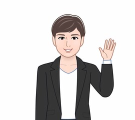 サラリーマンの若い男性