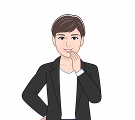 サラリーマンの若い男性