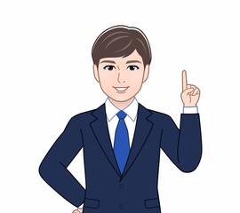 サラリーマンの若い男性