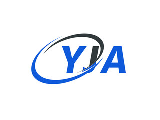 YJA letter creative modern elegant swoosh logo design