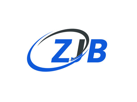 ZJB letter creative modern elegant swoosh logo design