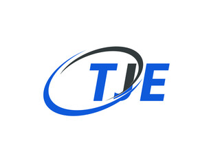 TJE letter creative modern elegant swoosh logo design