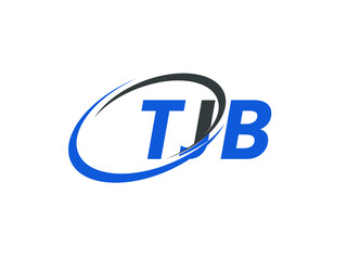 TJB letter creative modern elegant swoosh logo design