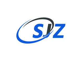 SJZ letter creative modern elegant swoosh logo design