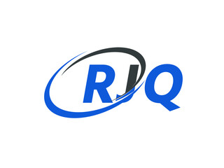 RJQ letter creative modern elegant swoosh logo design