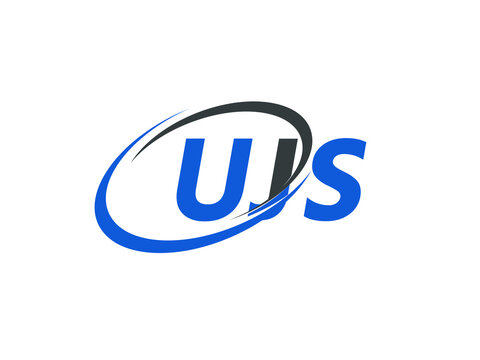 UJS letter creative modern elegant swoosh logo design