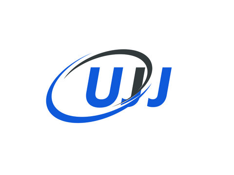 UJJ letter creative modern elegant swoosh logo design