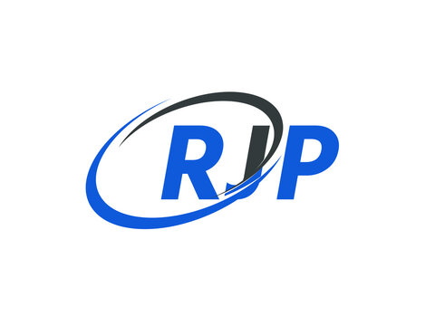 RJP letter creative modern elegant swoosh logo design