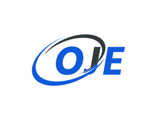 OJE letter creative modern elegant swoosh logo design