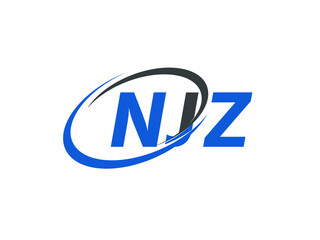 OJZ letter creative modern elegant swoosh logo design