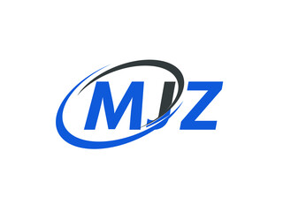 Obraz premium MJZ letter creative modern elegant swoosh logo design