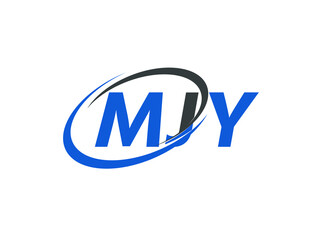 MJY letter creative modern elegant swoosh logo design