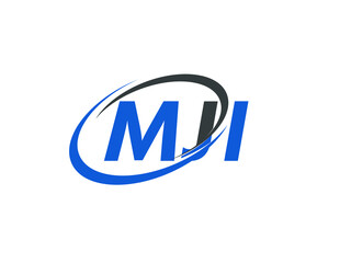 MJI letter creative modern elegant swoosh logo design