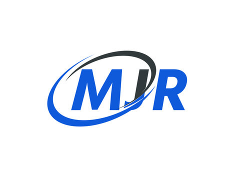 MJR letter creative modern elegant swoosh logo design