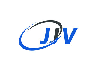 JJV letter creative modern elegant swoosh logo design