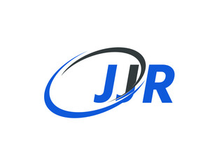 JJR letter creative modern elegant swoosh logo design