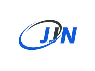 JJN letter creative modern elegant swoosh logo design