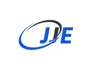 JJE letter creative modern elegant swoosh logo design