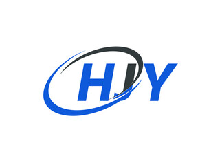 HJY letter creative modern elegant swoosh logo design
