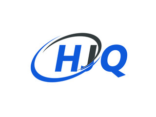 HJQ letter creative modern elegant swoosh logo design
